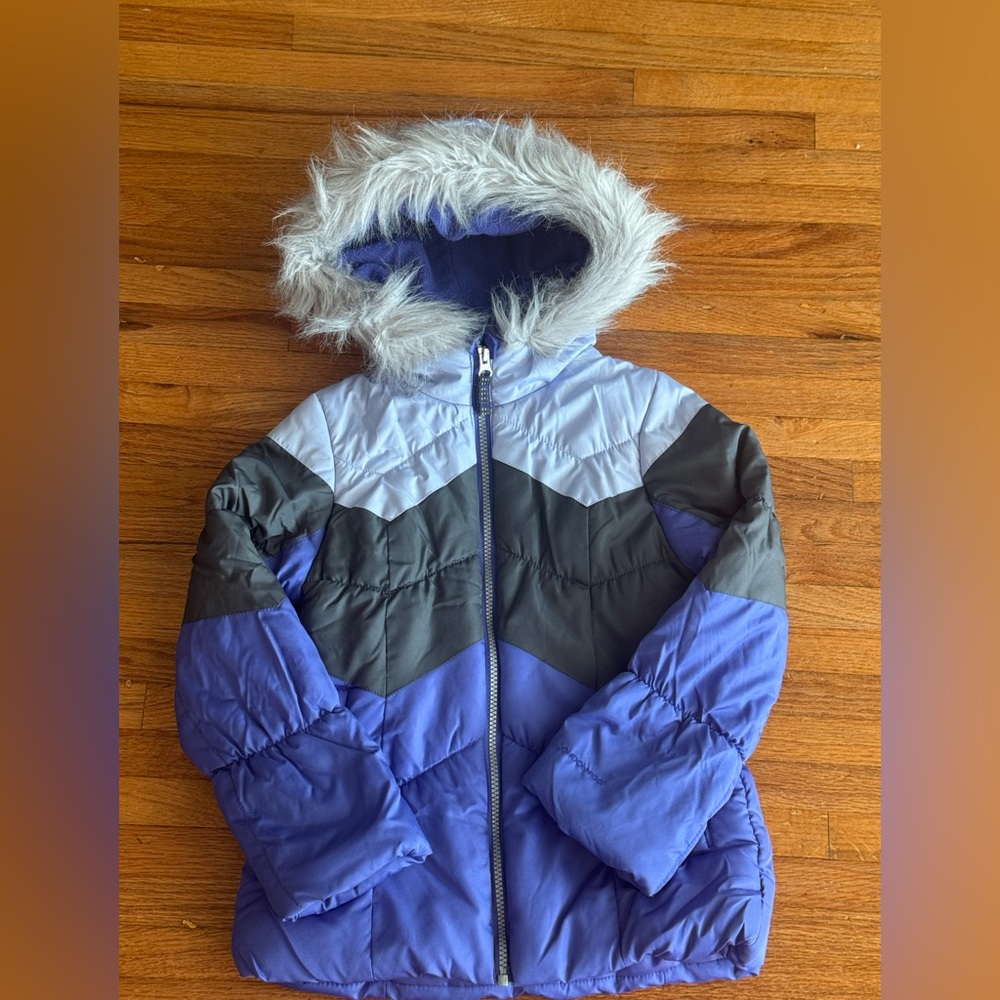 London Fog Girls Winter Jacket with Hood  size small 7-8